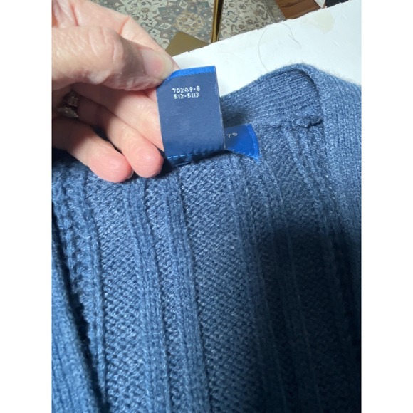 Grandpacore Cable Knit Sweater Vest Blue Button Front Towncraft Acrylic XL - Picture 9 of 9